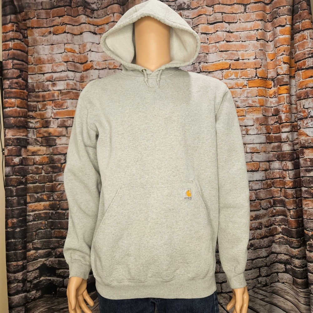 Carhartt Mens Midweight Pullover Hoodie Heather Gray K288-HGY Size Medium
